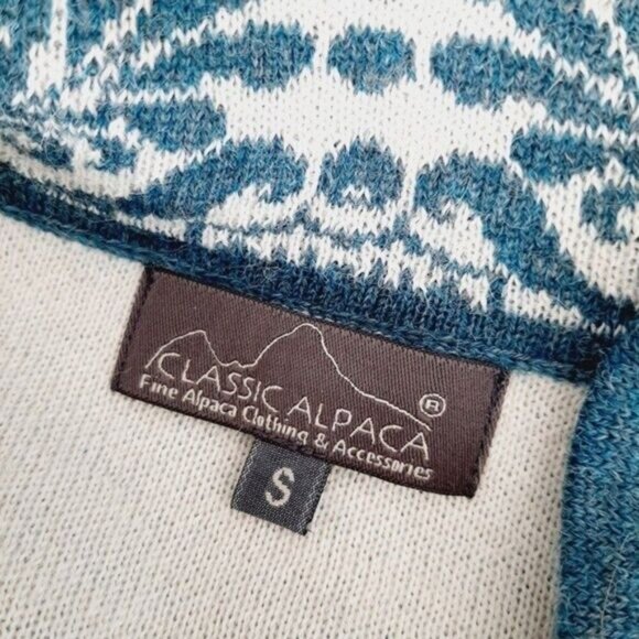 CLASSIC ALPACA | 100% Baby Alpaca Peruvian Highland Full-Zip Cardigan Sweater S - Picture 12 of 15